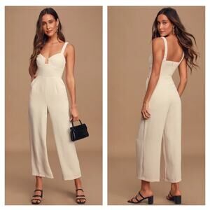 ASTR the Label Cream Jumpsuit